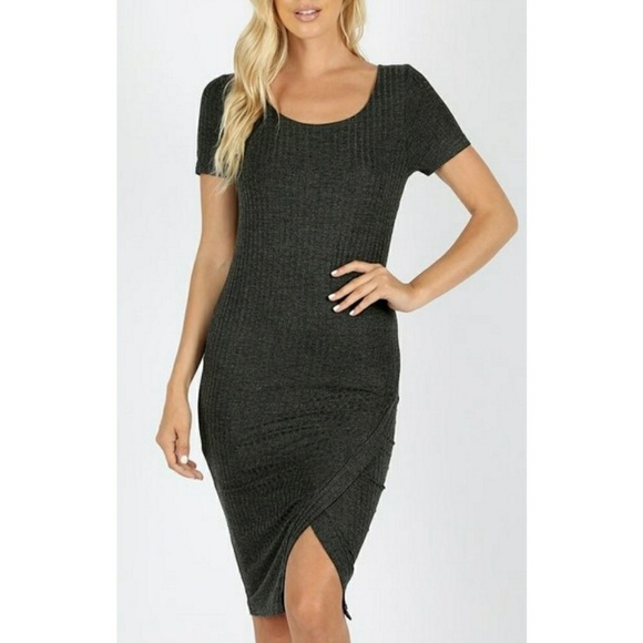 FINAL SALE 🆕🌿RIBBED BODYCON DRESS🌿 - Picture 3 of 7